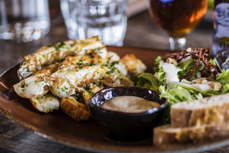 Balanced plate of food